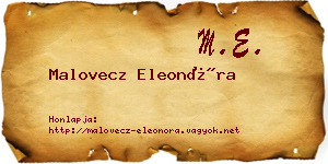 Malovecz Eleonóra névjegykártya